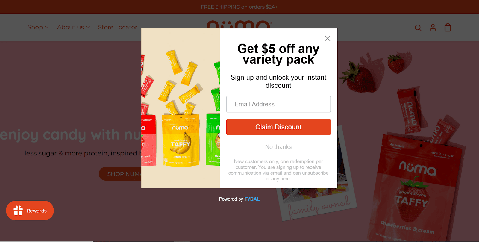 Numa Foods website Numa Foods website