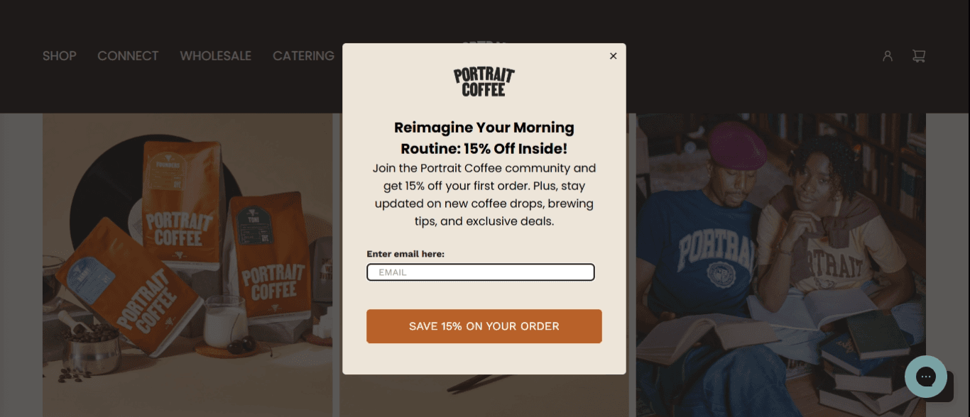 Portrait Coffee homepage