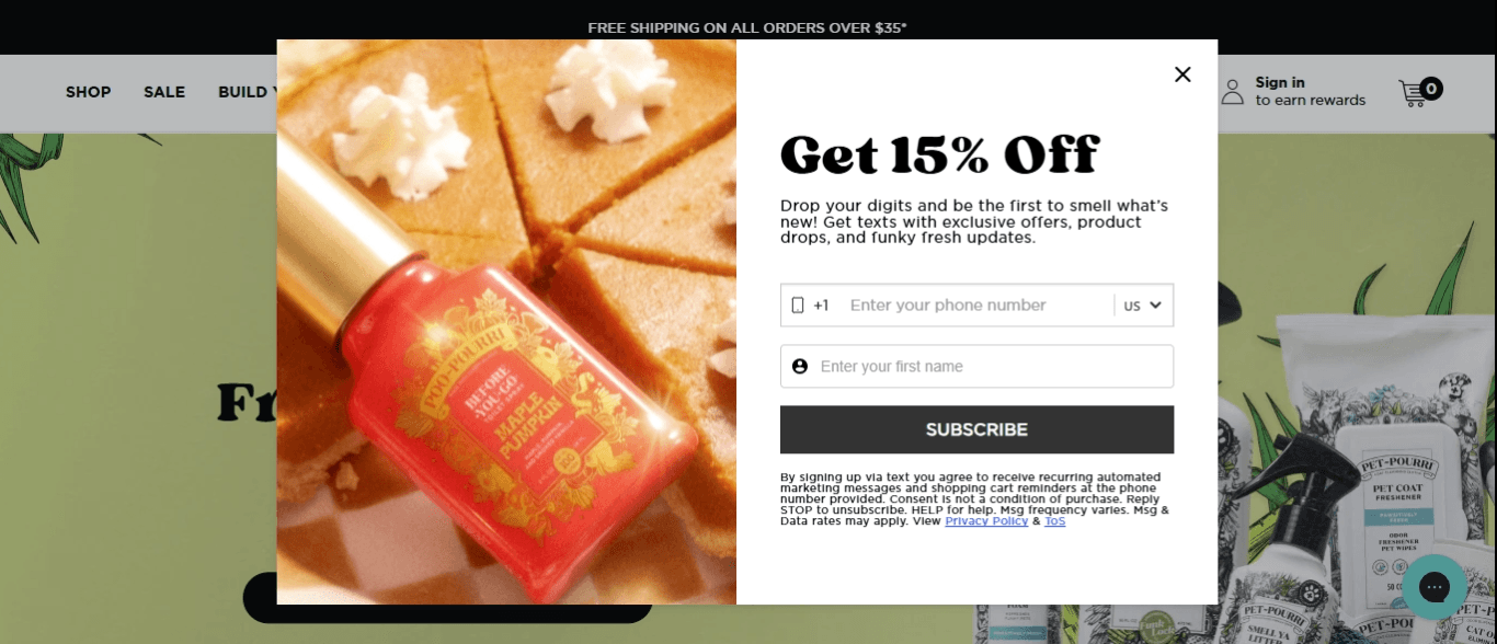 Pourri homepage